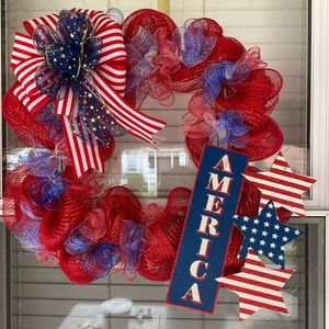 Patriotic American wreath